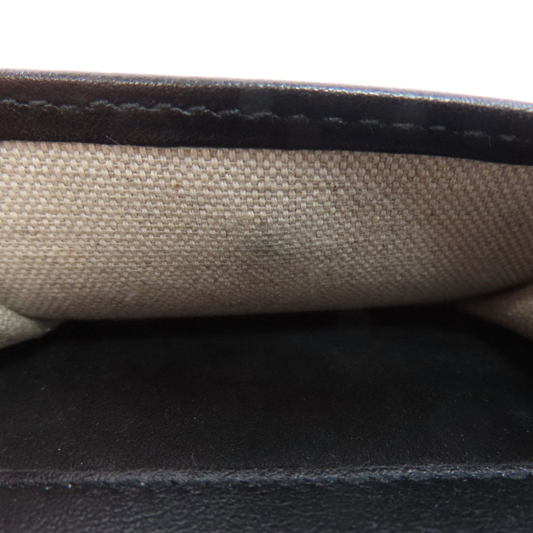 JIMMY CHOO Bifold Wallet leather black Star motif Women Used Authentic