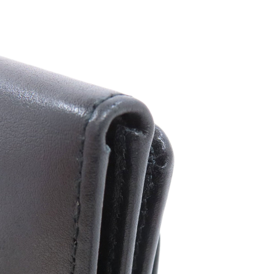 JIMMY CHOO Bifold Wallet leather black Star motif Women Used Authentic
