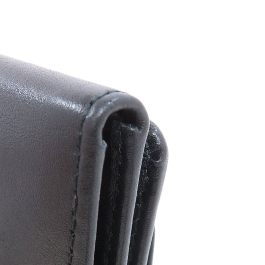 JIMMY CHOO Bifold Wallet leather black Star motif Women Used Authentic