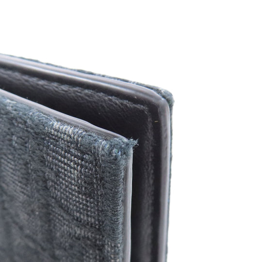 Christian Dior Bifold Wallet canvas black Oblique Wallet with Coin Case mens Used Authentic
