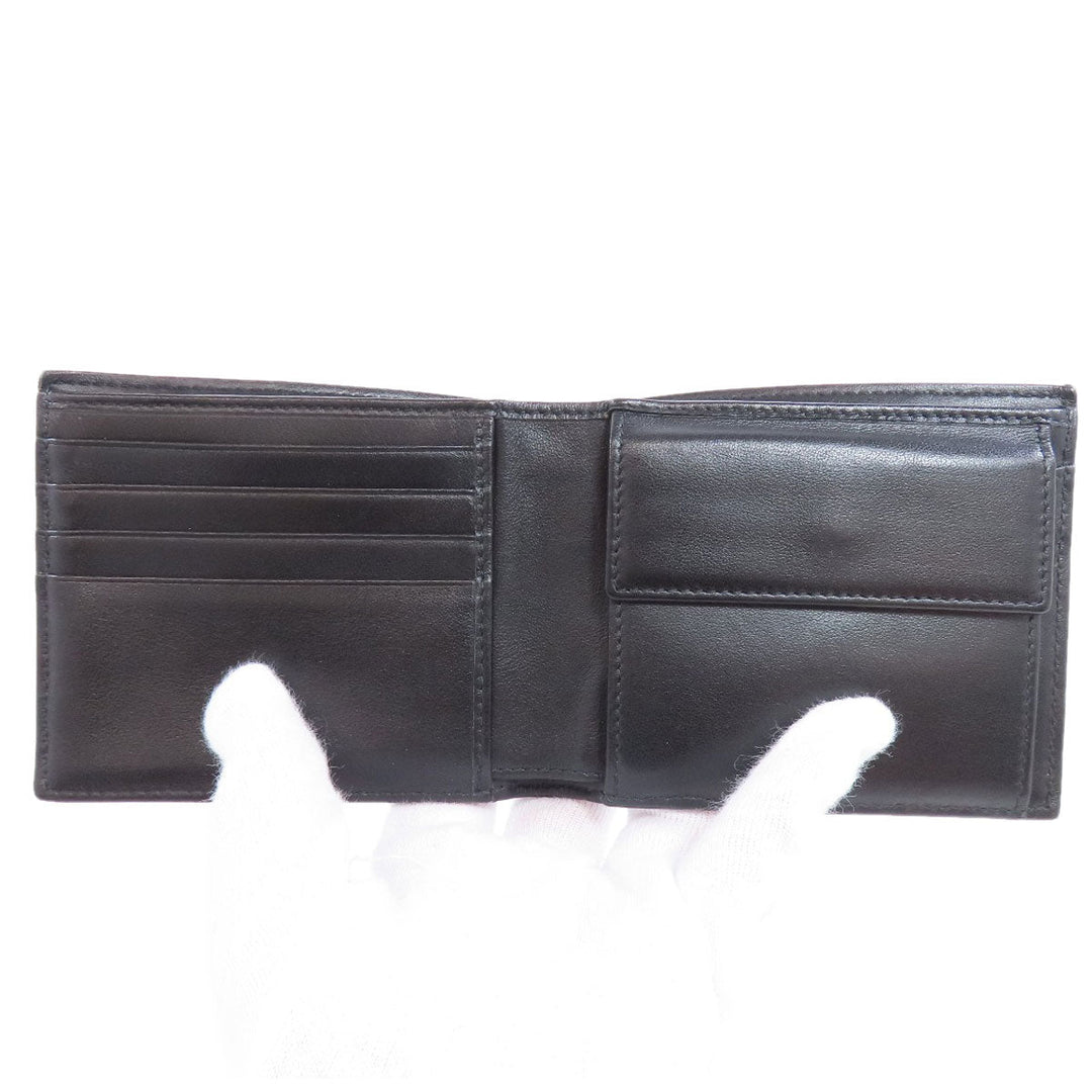 Christian Dior Bifold Wallet canvas black Oblique Wallet with Coin Case mens Used Authentic