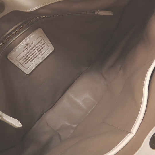 COACH Tote Bag 36026 leather white Nomad 2WAY Women Used Authentic