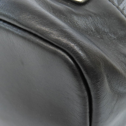 MICHAEL KORS Backpack PVC black MK signature Women Used Authentic