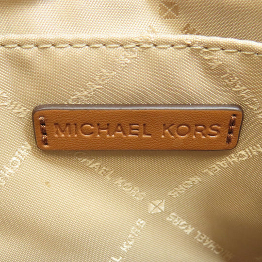 MICHAEL KORS Shoulder Bag PVC Brown MK signature Women Used Authentic