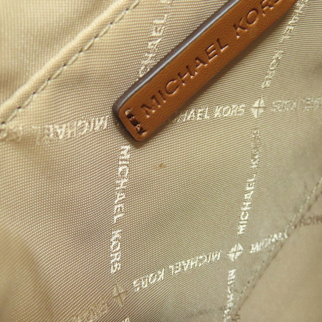 MICHAEL KORS Shoulder Bag PVC Brown MK signature Women Used Authentic