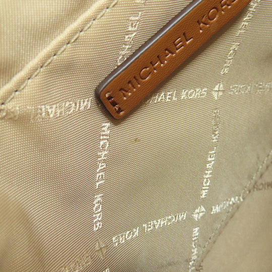 MICHAEL KORS Shoulder Bag PVC Brown MK signature Women Used Authentic