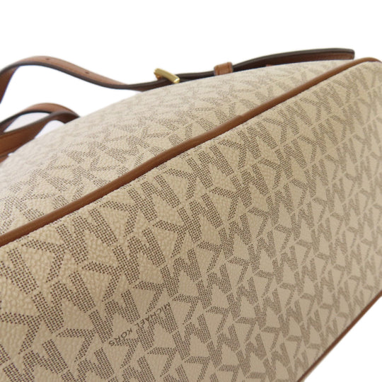 MICHAEL KORS Backpack PVC white MK signature Women Used Authentic