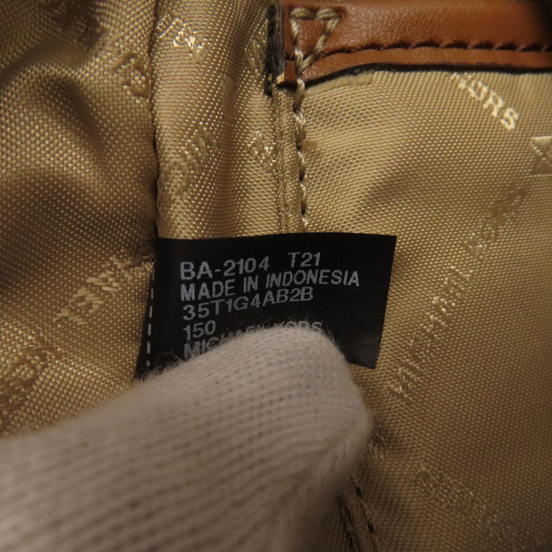 MICHAEL KORS Backpack PVC white MK signature Women Used Authentic