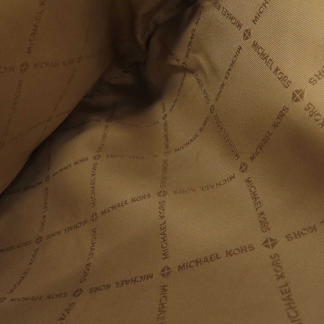 MICHAEL KORS Backpack PVC white MK signature Women Used Authentic