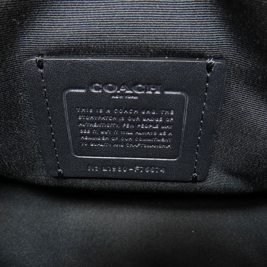 COACH Shoulder Bag F76674 PVC Brown Signature Women Used Authentic