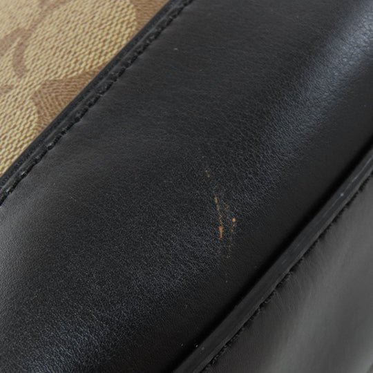 COACH Shoulder Bag F76674 PVC Brown Signature Women Used Authentic