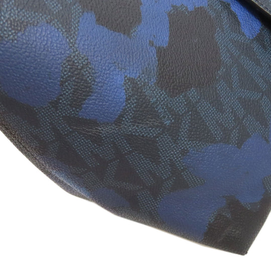 MICHAEL KORS Tote Bag PVC Navy MK signature Women Used Authentic