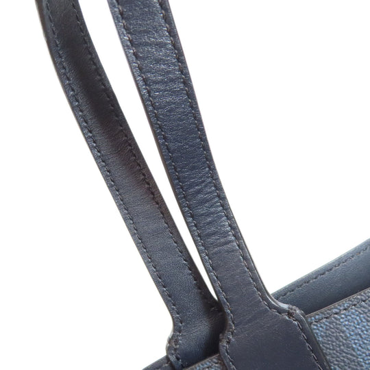 MICHAEL KORS Tote Bag PVC Navy MK signature Women Used Authentic