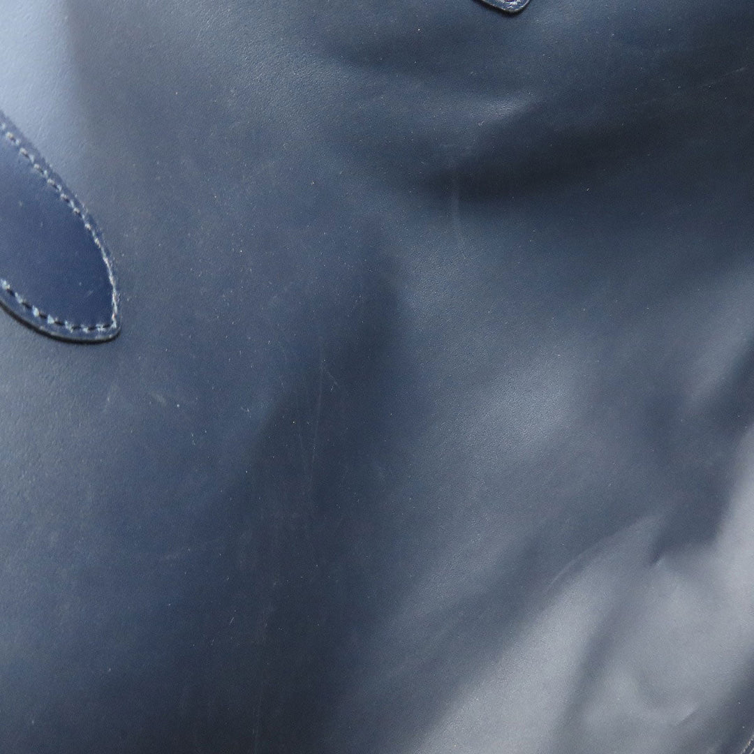 MICHAEL KORS Tote Bag PVC Navy MK signature Women Used Authentic
