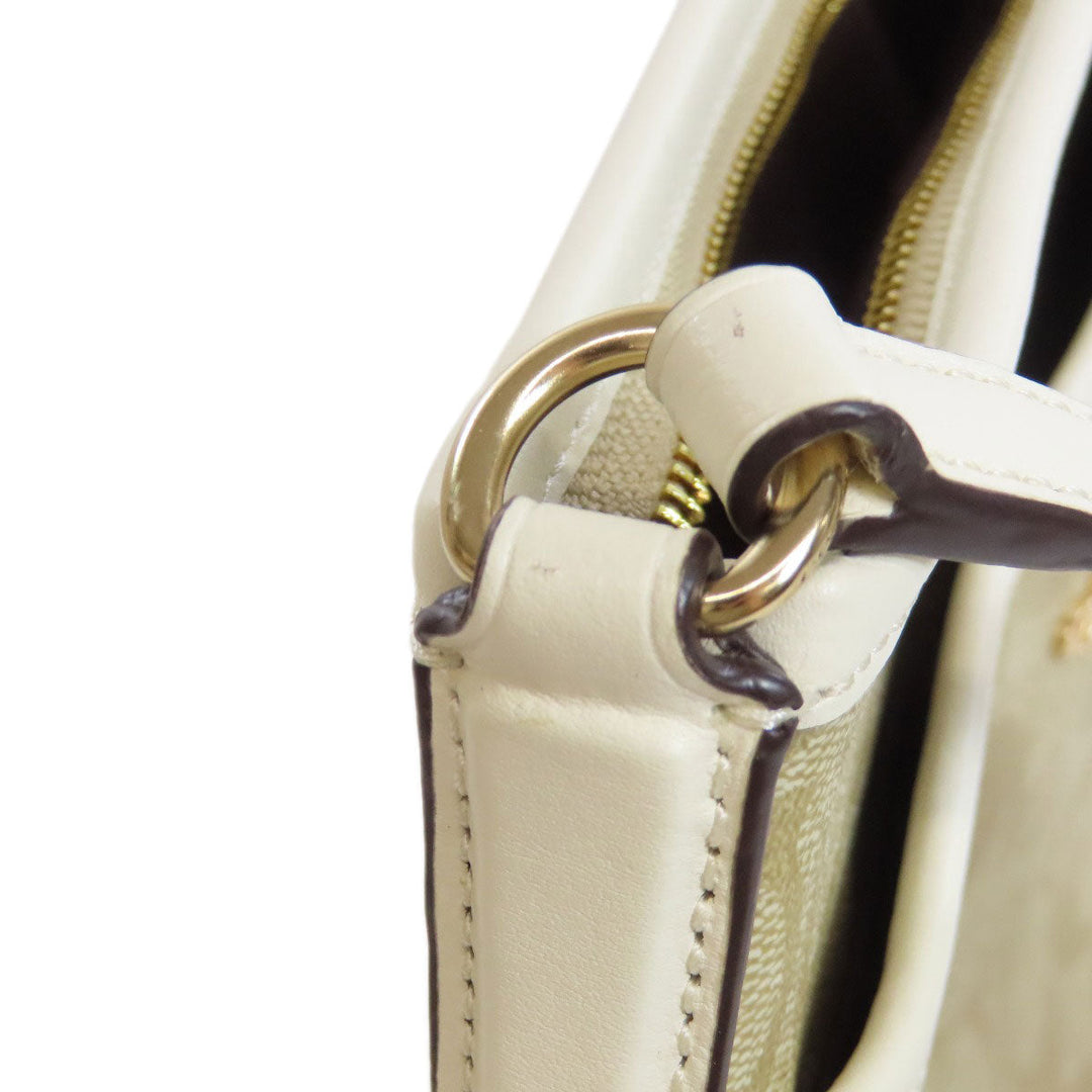 COACH Shoulder Bag F29210 PVC beige Signature Women Used Authentic