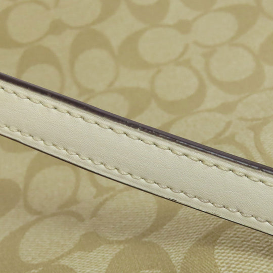 COACH Shoulder Bag F29210 PVC beige Signature Women Used Authentic