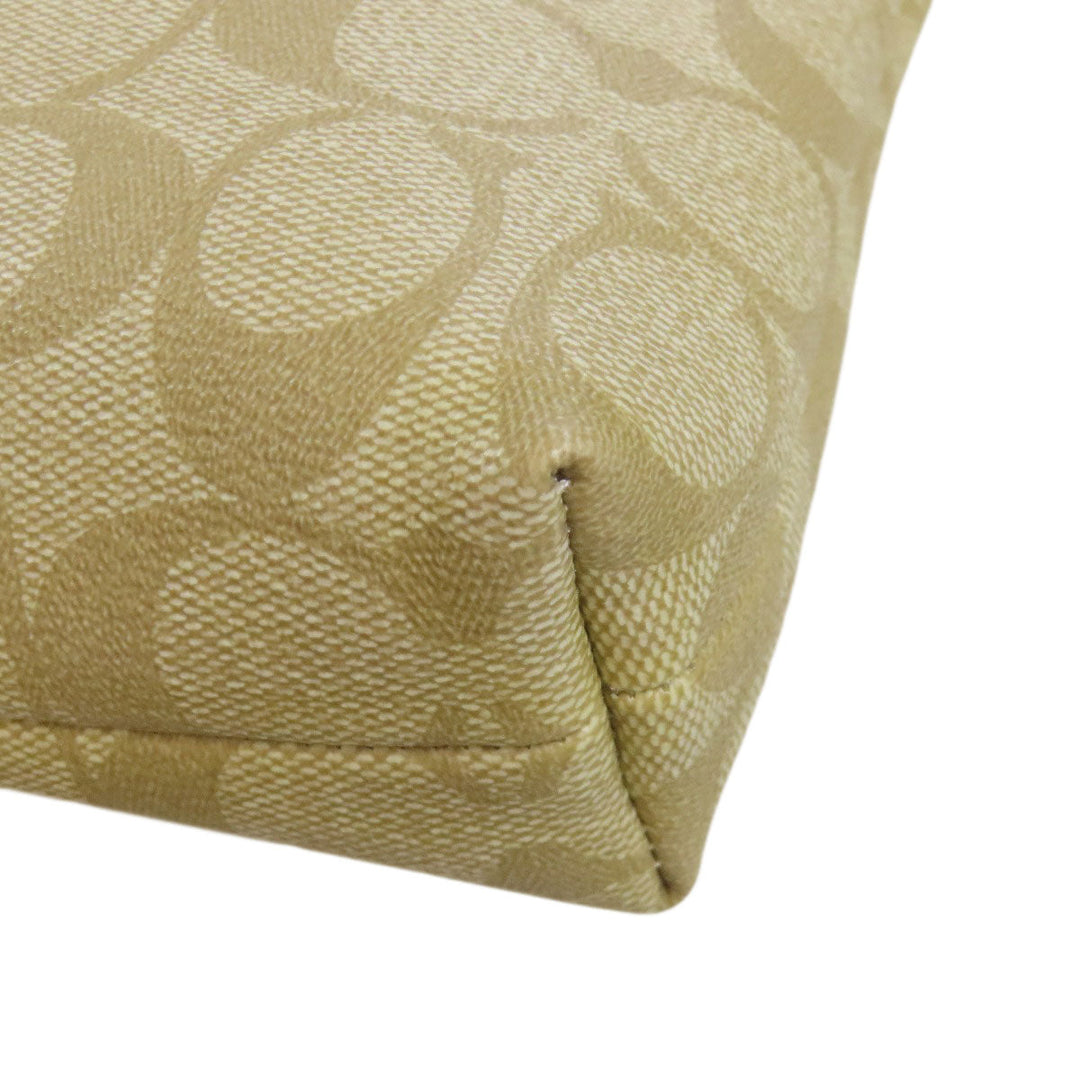 COACH Shoulder Bag F29210 PVC beige Signature Women Used Authentic