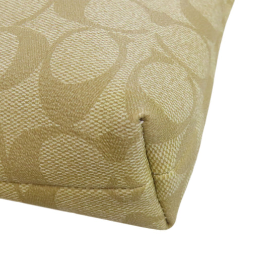 COACH Shoulder Bag F29210 PVC beige Signature Women Used Authentic