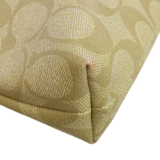 COACH Shoulder Bag F29210 PVC beige Signature Women Used Authentic