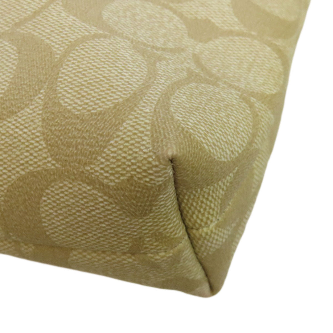 COACH Shoulder Bag F29210 PVC beige Signature Women Used Authentic