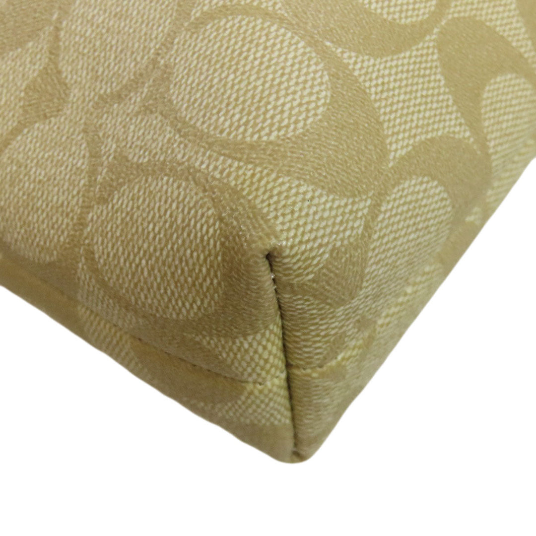 COACH Shoulder Bag F29210 PVC beige Signature Women Used Authentic