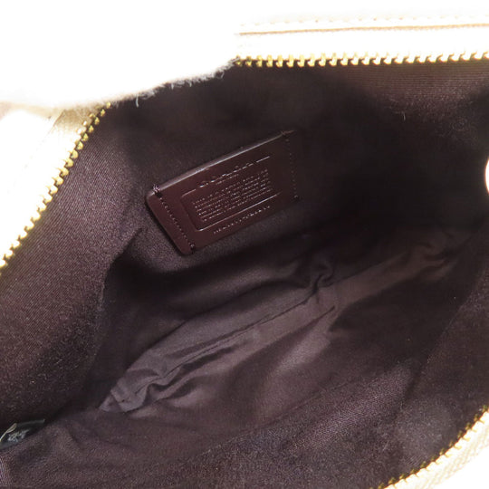 COACH Shoulder Bag F29210 PVC beige Signature Women Used Authentic