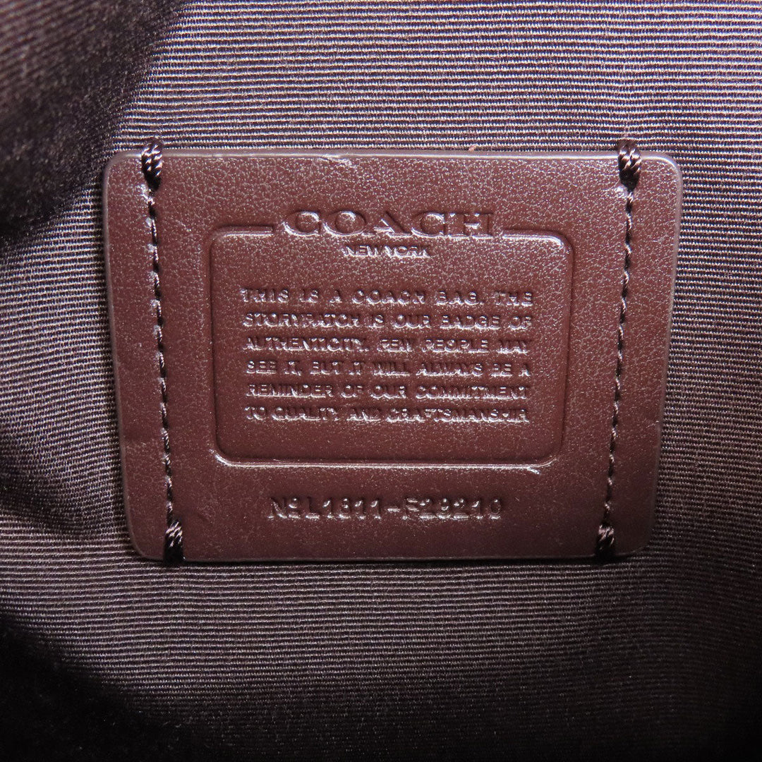 COACH Shoulder Bag F29210 PVC beige Signature Women Used Authentic