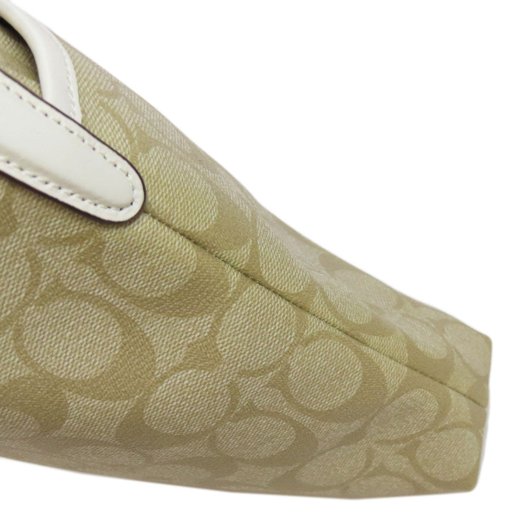 COACH Shoulder Bag F29210 PVC beige Signature Women Used Authentic