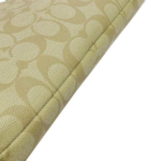 COACH Shoulder Bag F29210 PVC beige Signature Women Used Authentic