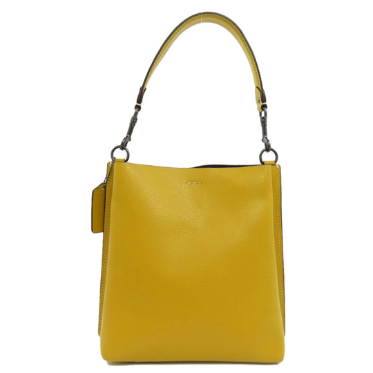 COACH Handbag CA177 leather yellow 2WAY Women Used Authentic