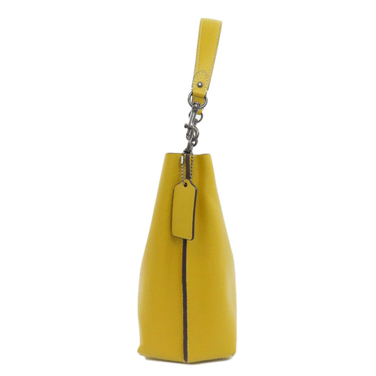 COACH Handbag CA177 leather yellow 2WAY Women Used Authentic