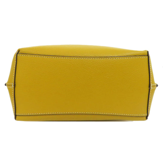 COACH Handbag CA177 leather yellow 2WAY Women Used Authentic