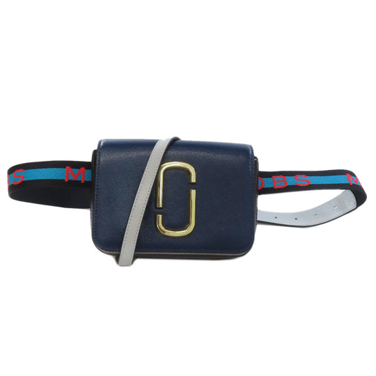 MARC JACOBS Sling bag PVC Navy Double J 2WAY Women Used Authentic