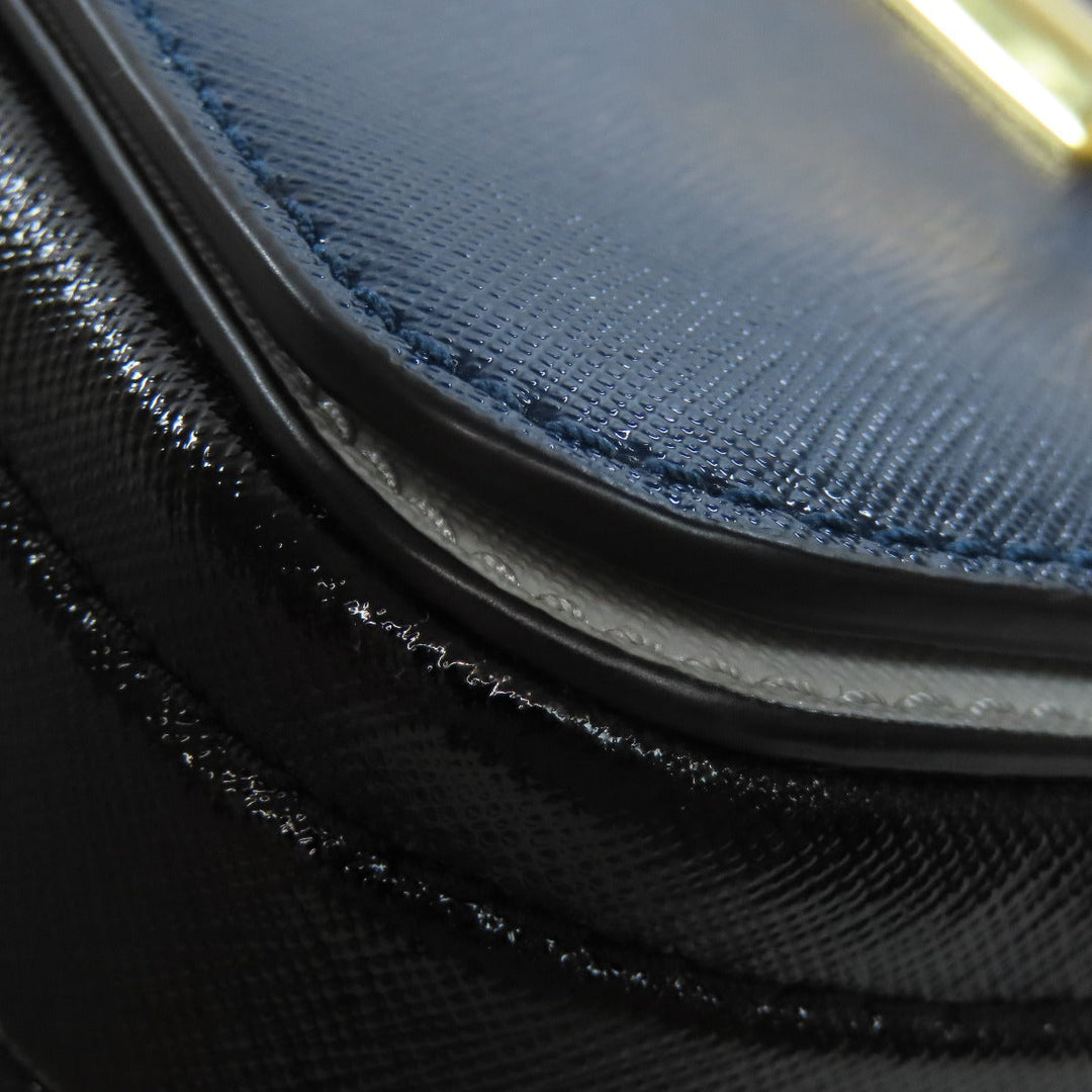 MARC JACOBS Sling bag PVC Navy Double J 2WAY Women Used Authentic