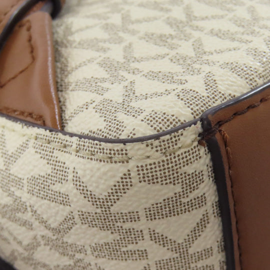 MICHAEL KORS Backpack PVC white MK signature Women Used Authentic