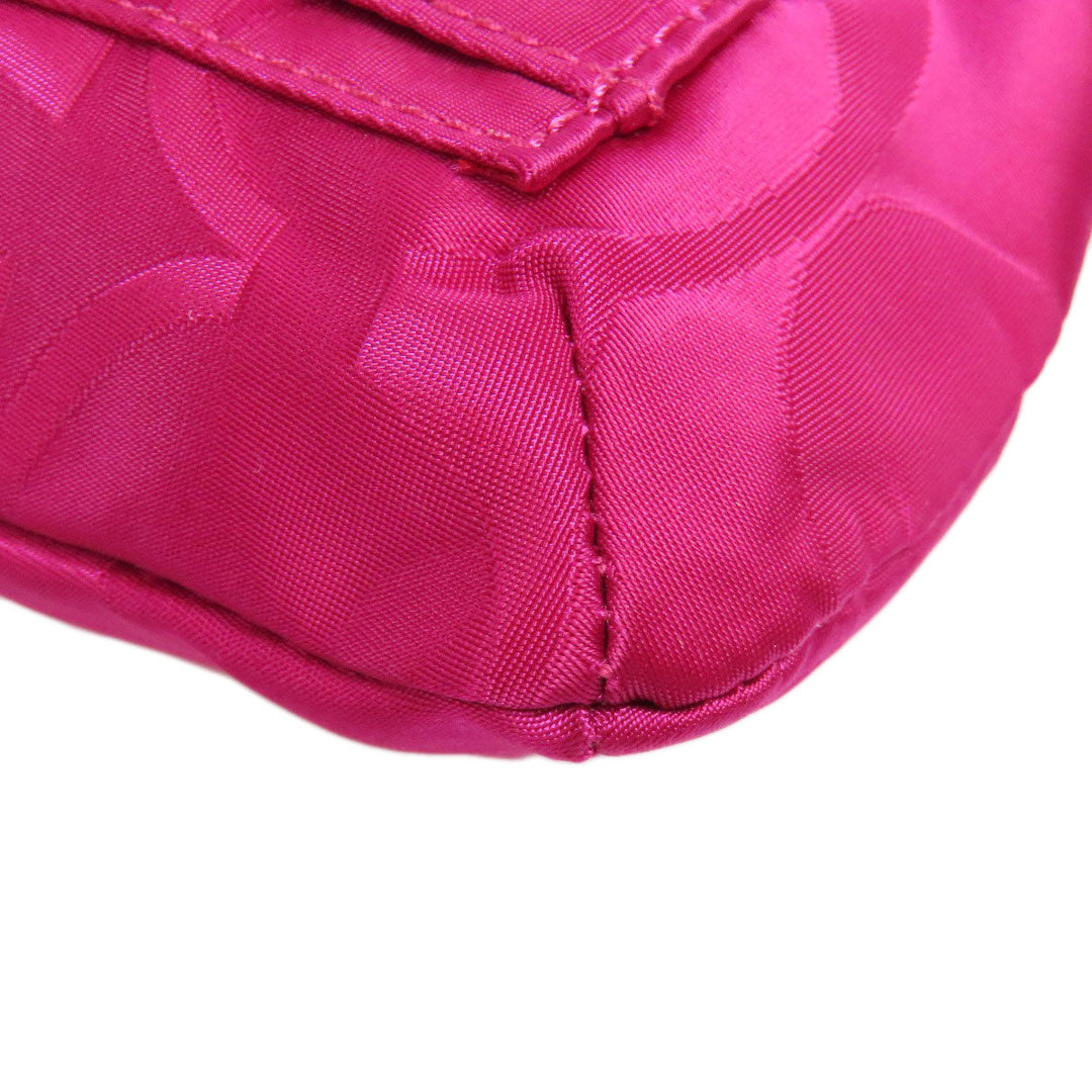 COACH Shoulder Bag F77408 Nylon pink Signature Women Used Authentic