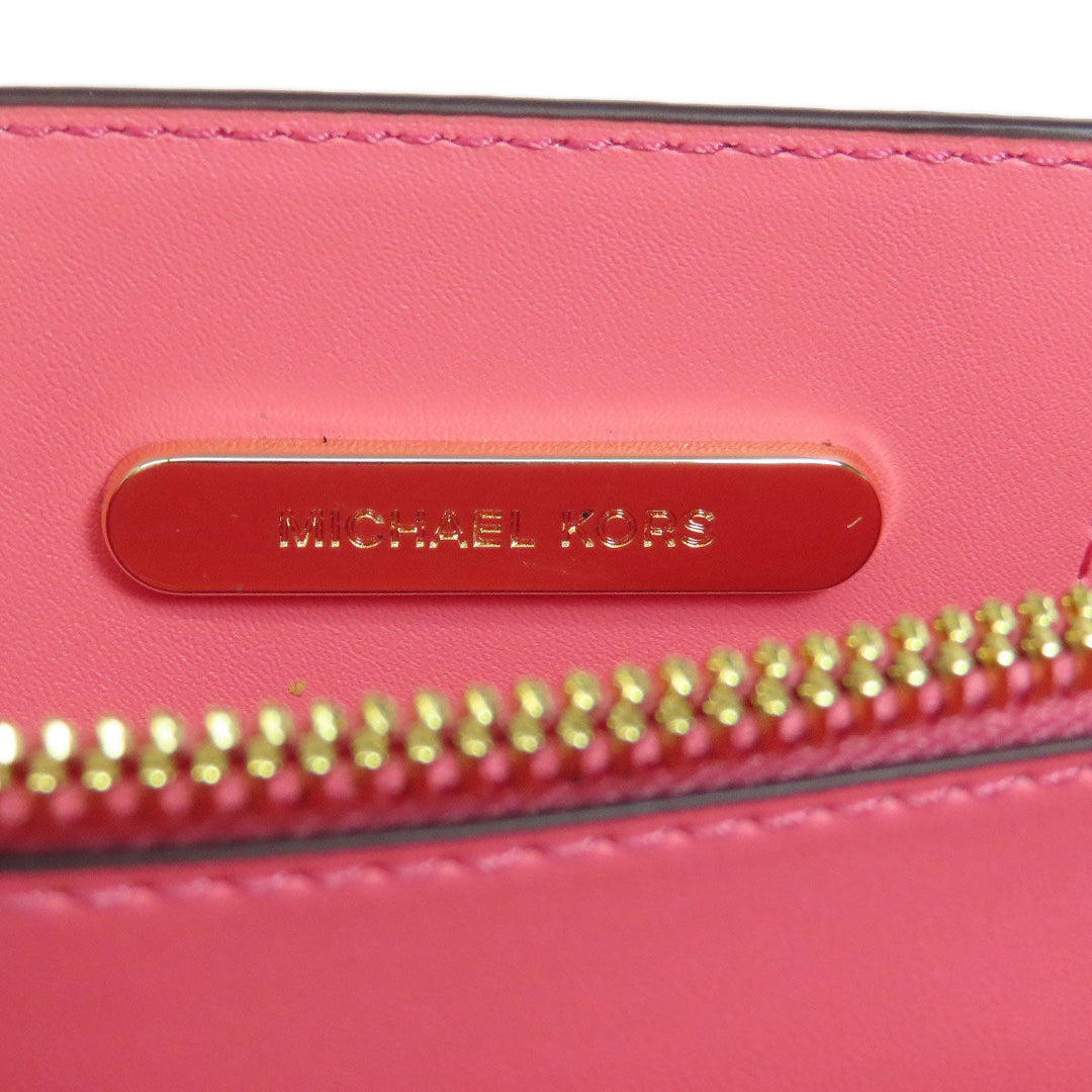 MICHAEL KORS Handbag leather pink logo 2WAY Women Used Authentic