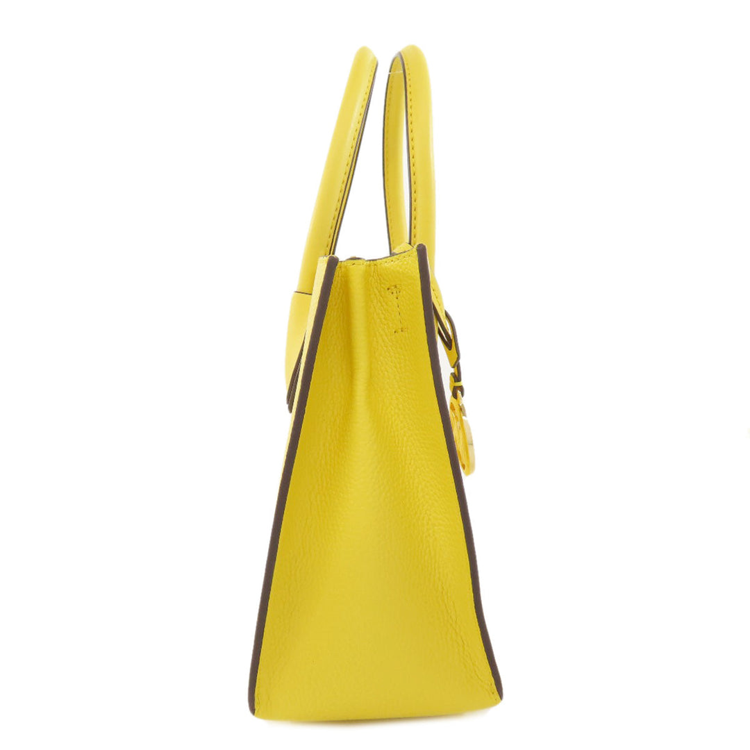 MICHAEL KORS Handbag PVC yellow logo Women Used Authentic