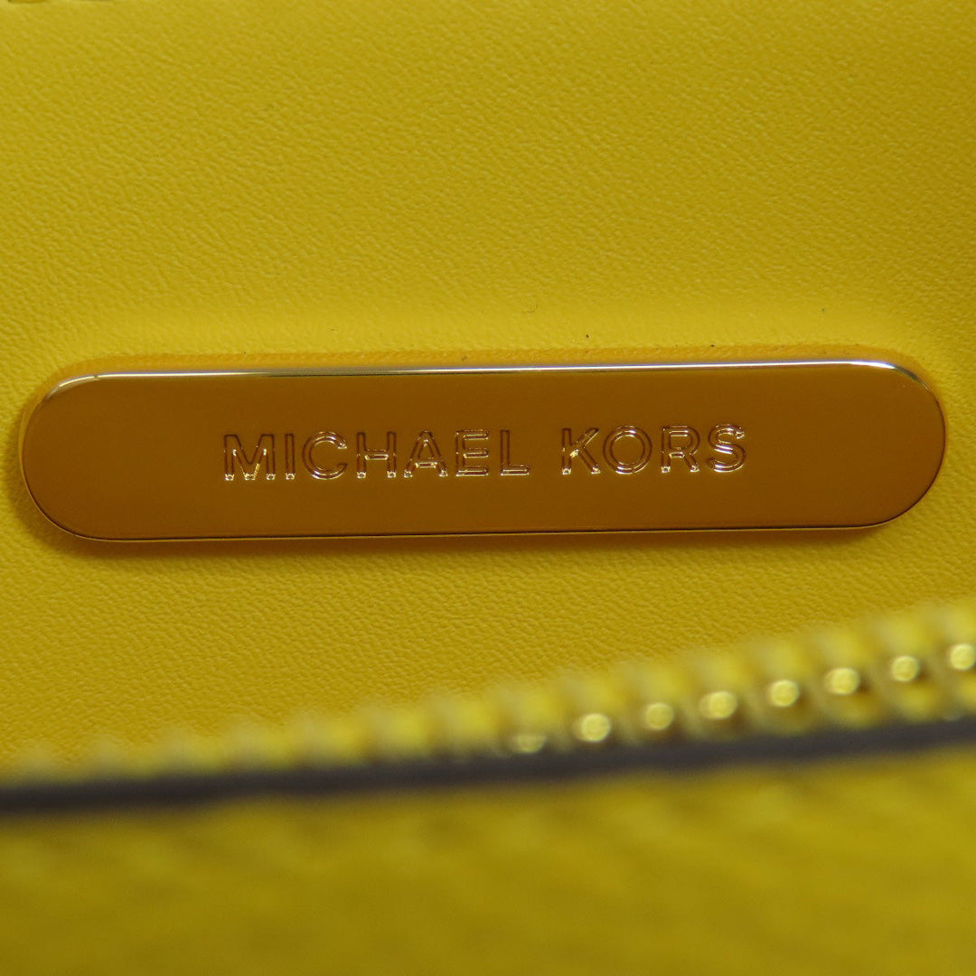 MICHAEL KORS Handbag PVC yellow logo Women Used Authentic