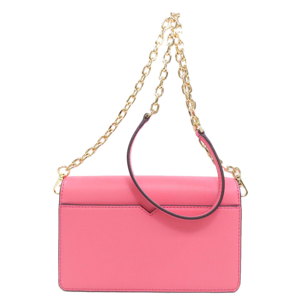 MICHAEL KORS Shoulder Bag leather pink ChainShoulder Women Used Authentic