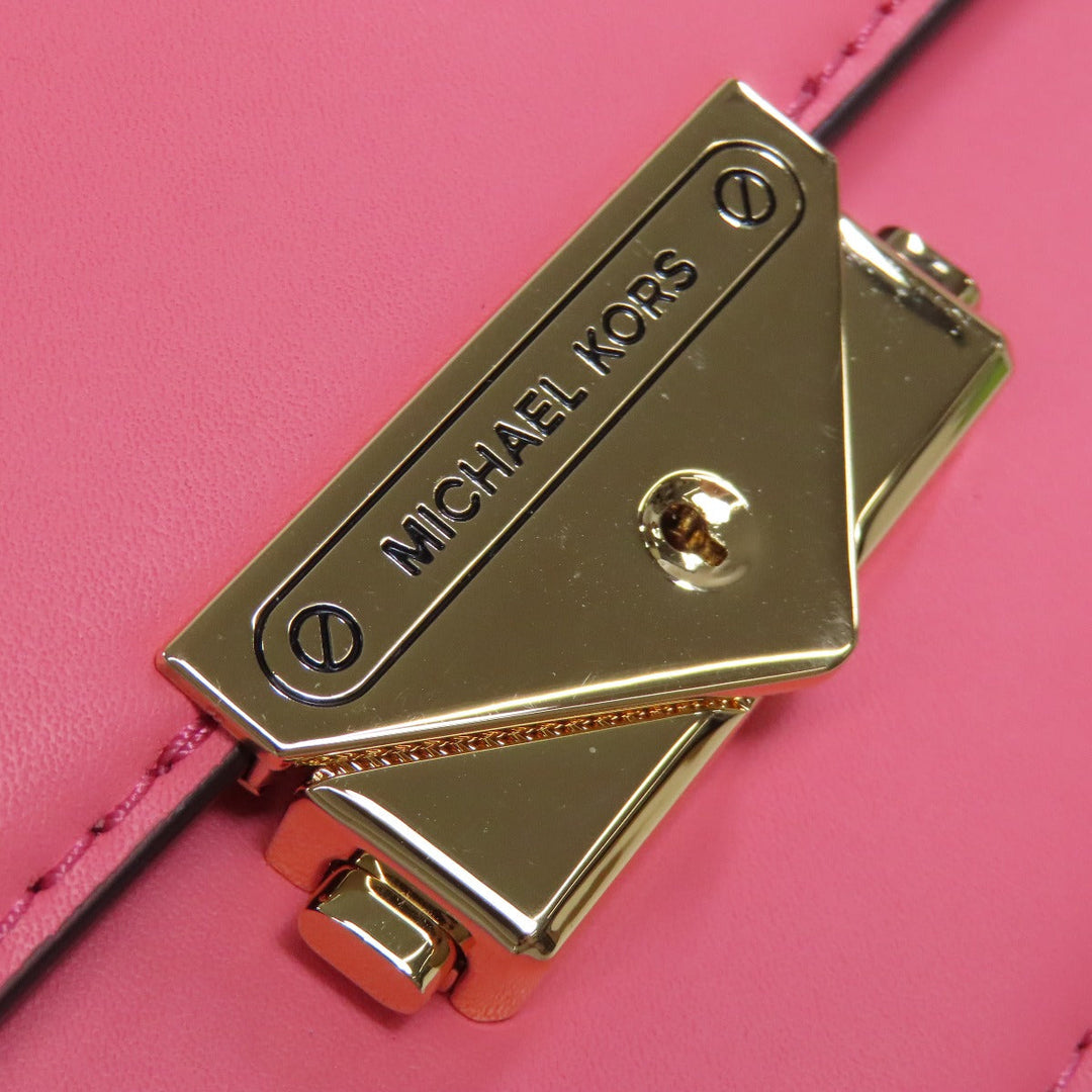 MICHAEL KORS Shoulder Bag leather pink ChainShoulder Women Used Authentic
