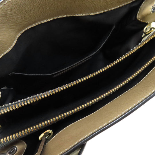 MARC JACOBS Tote Bag PVC Brown Double J 2WAY Women Used Authentic