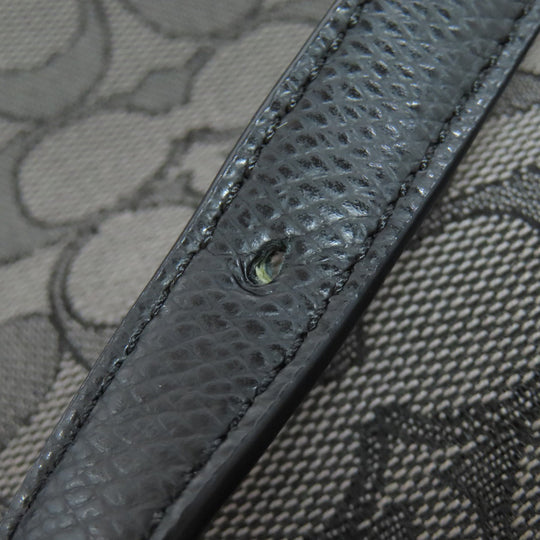 COACH Shoulder Bag F55363 canvas black Signature Women Used Authentic