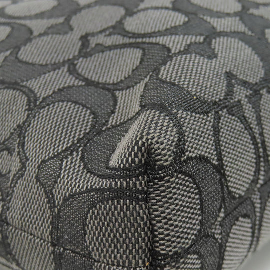 COACH Shoulder Bag F55363 canvas black Signature Women Used Authentic