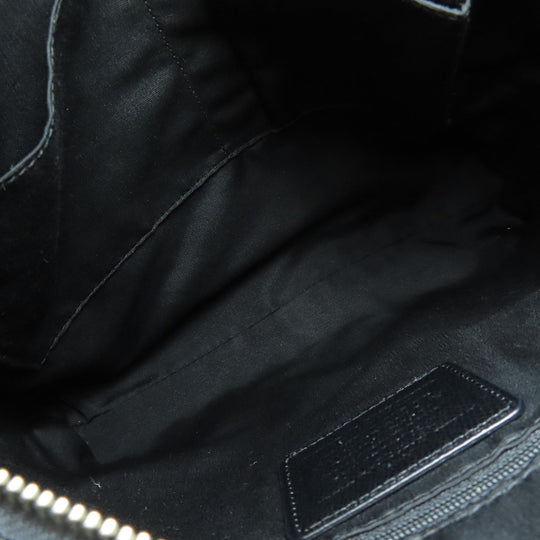 COACH Shoulder Bag F55363 canvas black Signature Women Used Authentic