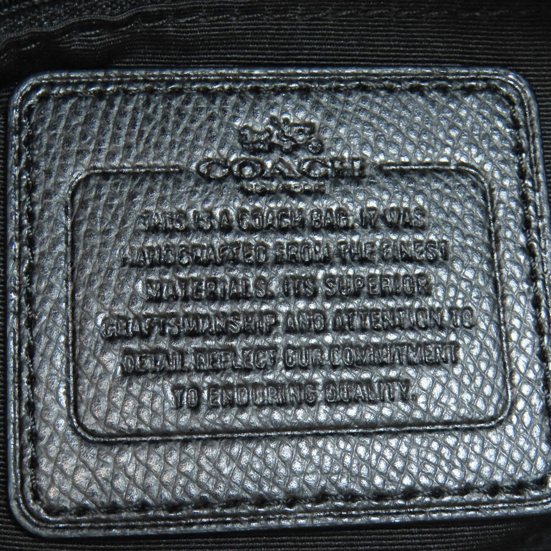 COACH Shoulder Bag F55363 canvas black Signature Women Used Authentic