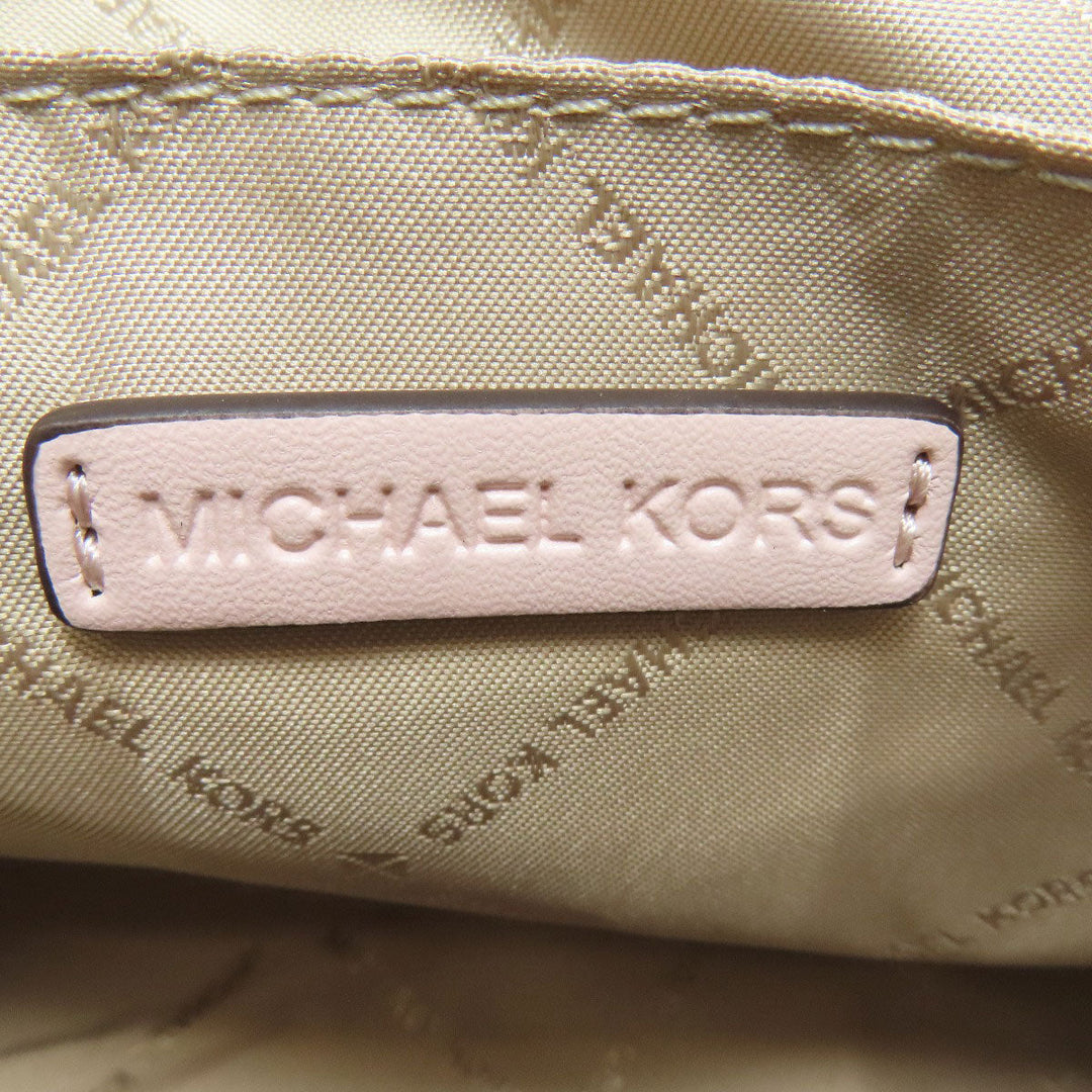MICHAEL KORS Handbag PVC white MK Signature 2WAY Women Used Authentic