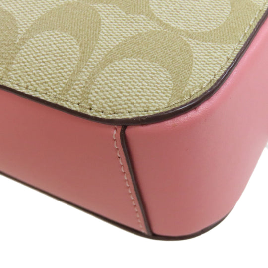 COACH Shoulder Bag 91677 PVC beige Signature