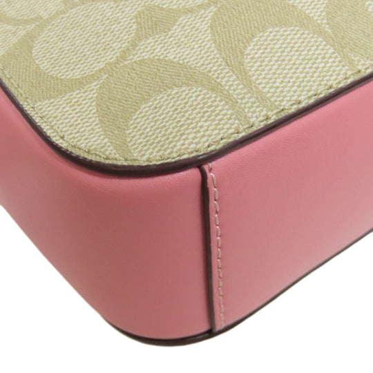 COACH Shoulder Bag 91677 PVC beige Signature