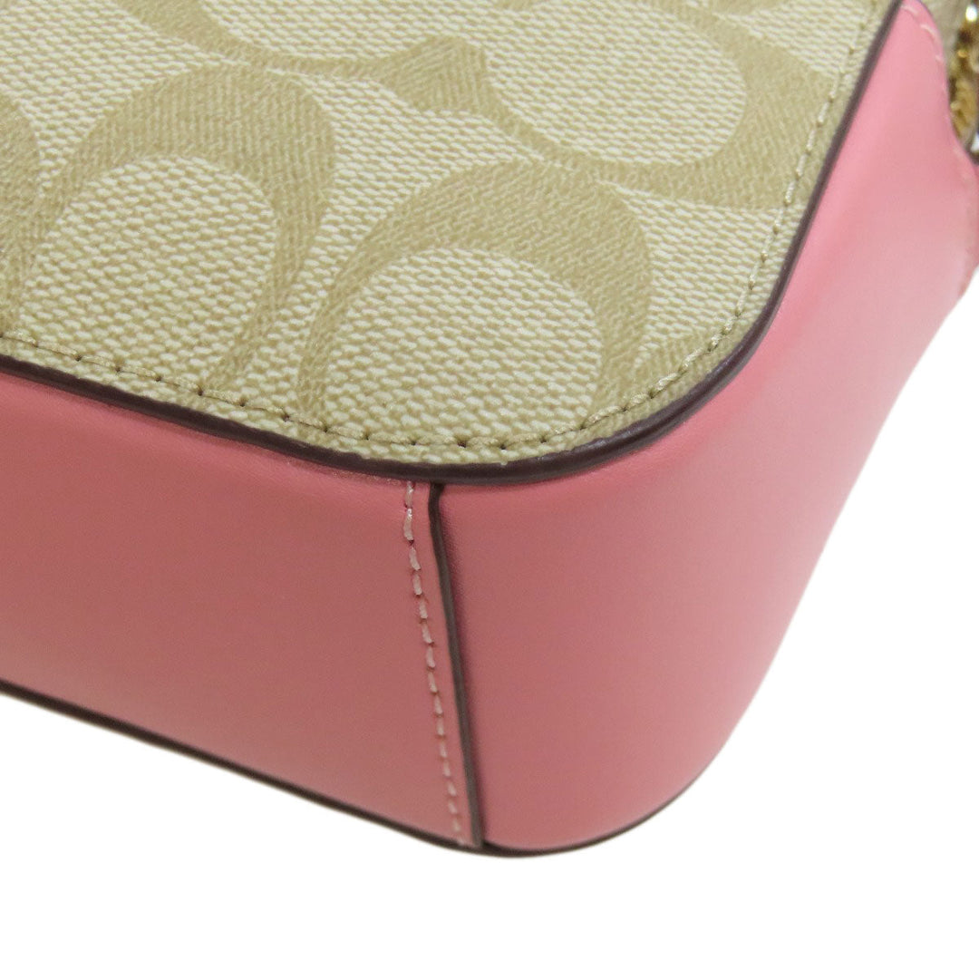 COACH Shoulder Bag 91677 PVC beige Signature